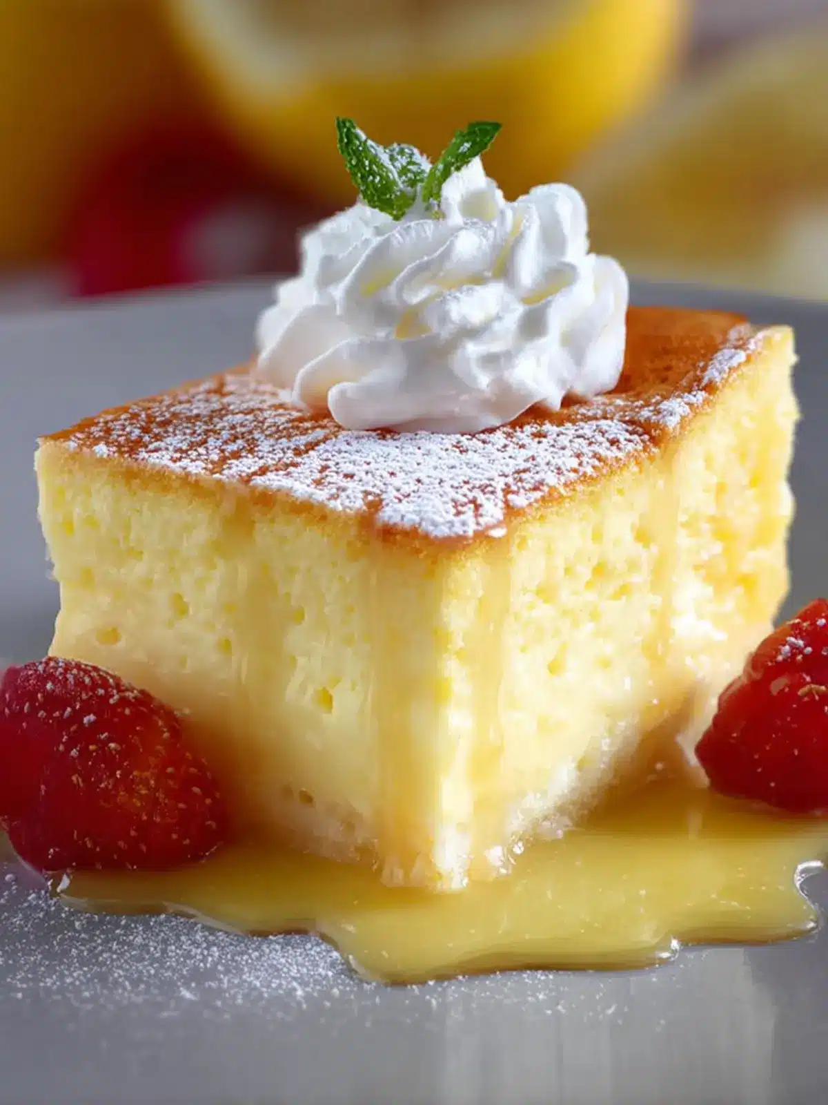 Lemon Custard Cake First Image