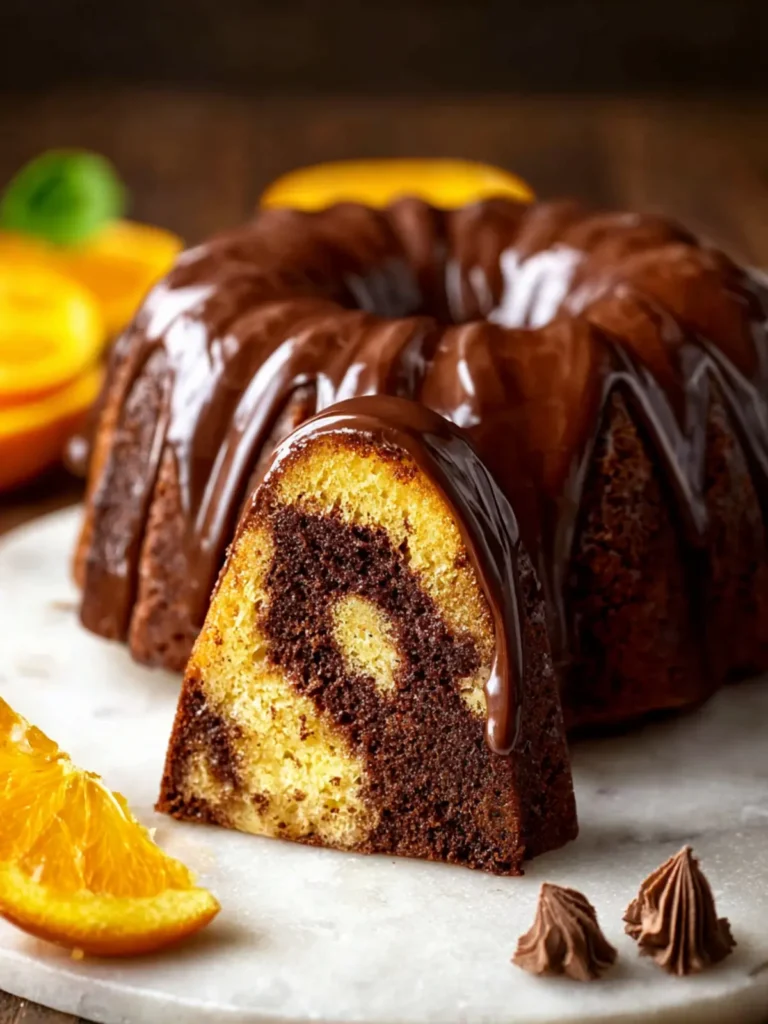 Orange Chocolate Bundt Cake (ganache glaze) First Image