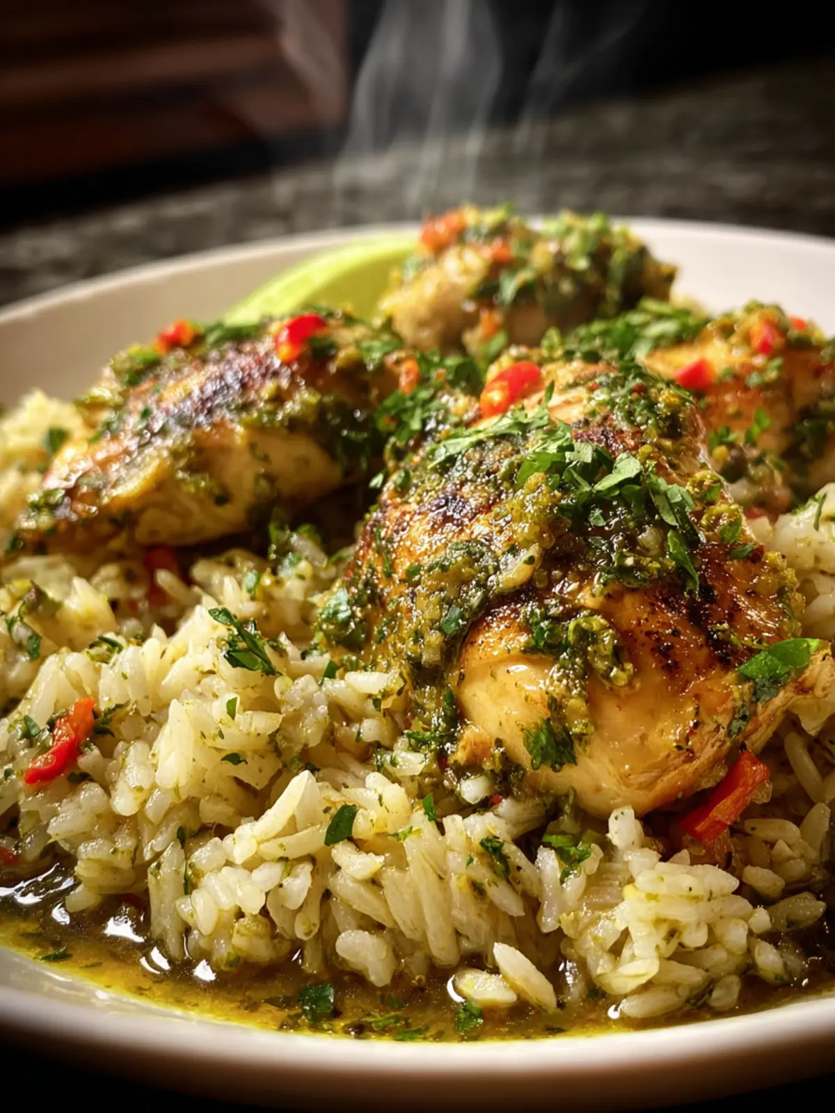 Salsa Verde Chicken & Rice Skillet First Image