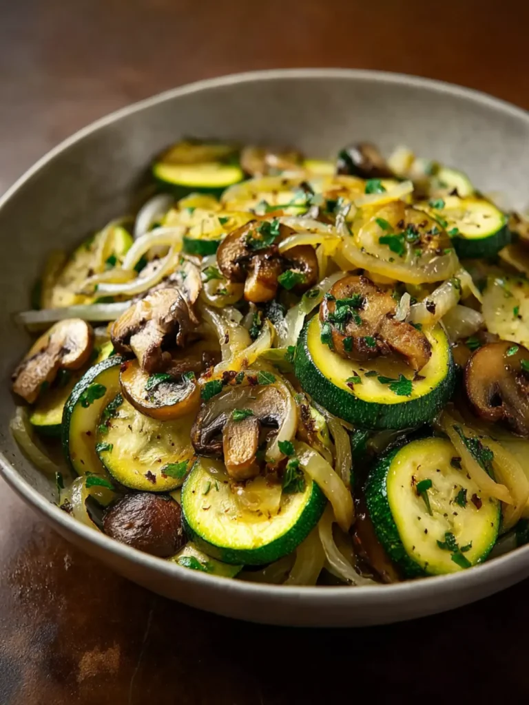 Sautéed Zucchini, Mushrooms and Onions First Image