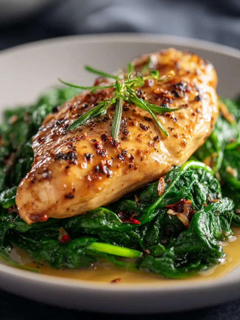Spring Chicken Spinach Recipe First Image