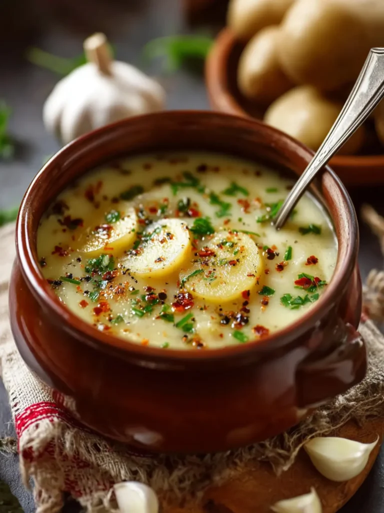 The Best Hangover Cure Garlic Potato Soup First Image