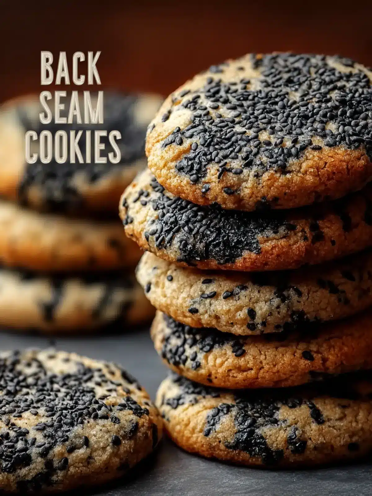 chewy black sesame cookies Fourth Image kmpwpm