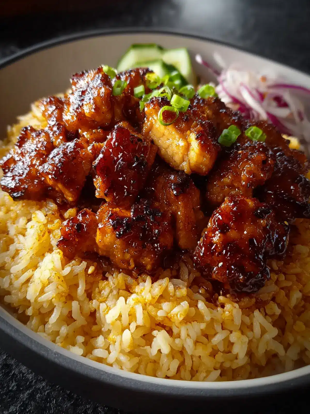honey bbq chicken rice Third Image o2fyuh