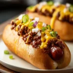 Beef Chili Cheese Hot Dog Buns First Image