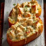 Chicken Alfredo Garlic Bread First Image