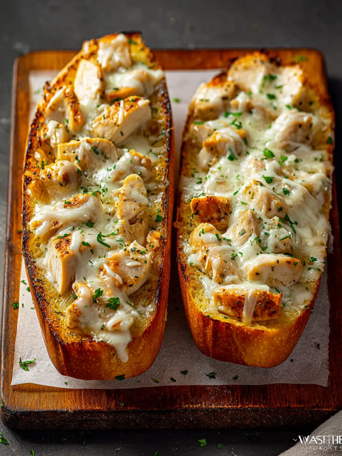 Chicken Alfredo Garlic Bread Third Image raizll