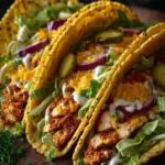 Dill Pickle Ranch Smash Chicken Tacos with Crispy Cheese First Image