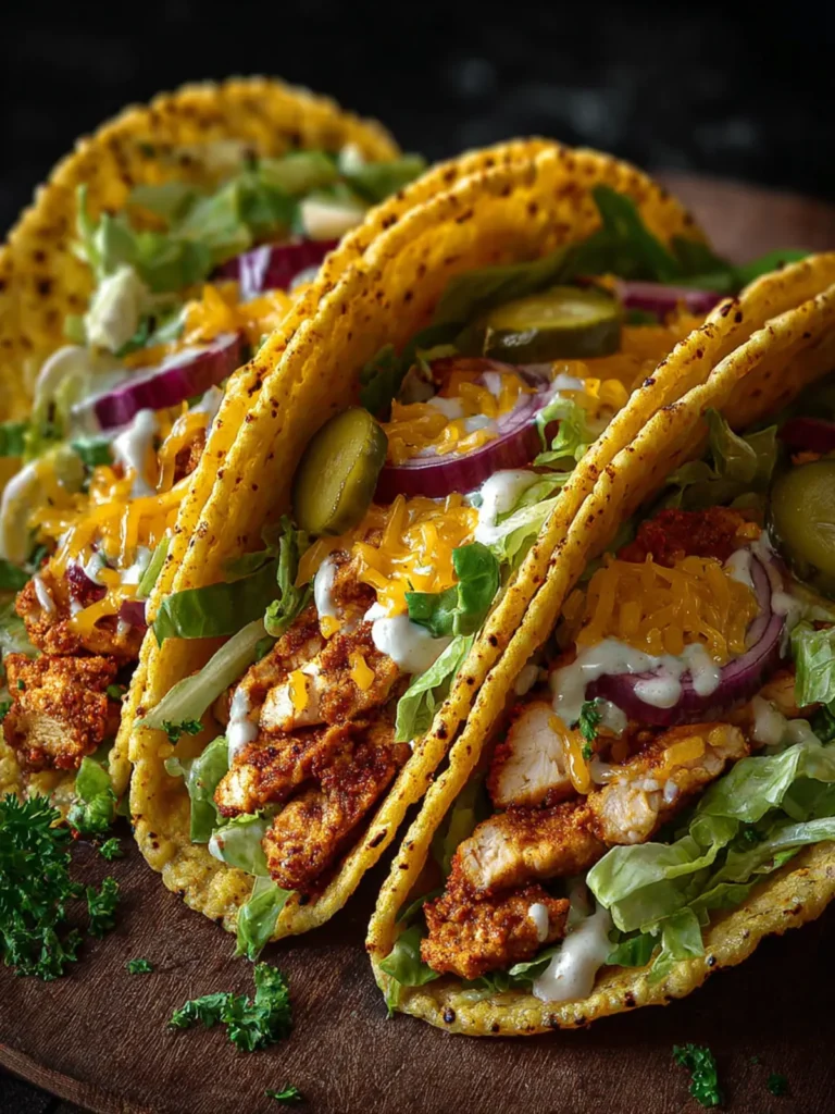 Dill Pickle Ranch Smash Chicken Tacos with Crispy Cheese First Image