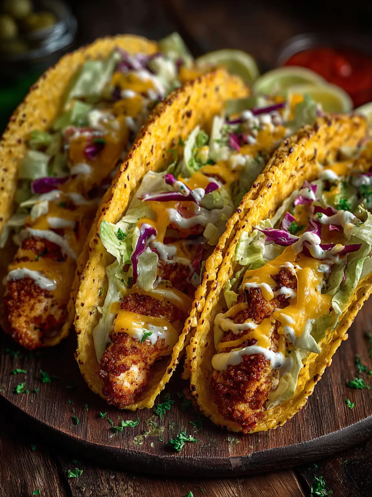 Dill Pickle Ranch Smash Chicken Tacos with Crispy Cheese Fourth Image sfrcpn
