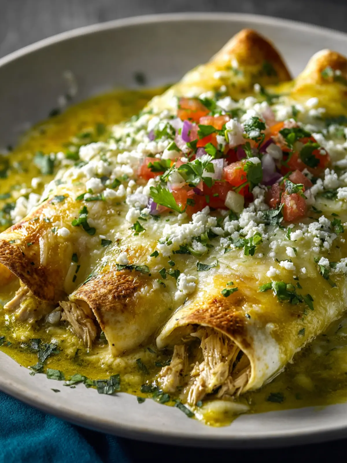 Green Chile Chicken Enchiladas Second Image tghskr