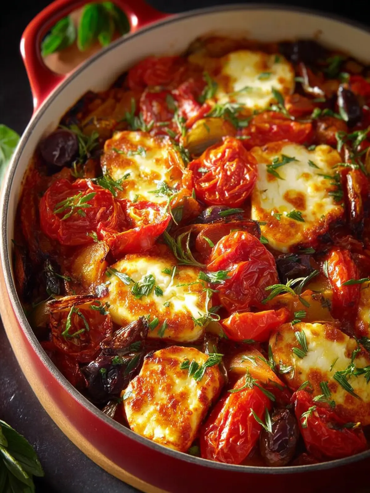 Mediterranean tomato halloumi bake First Image