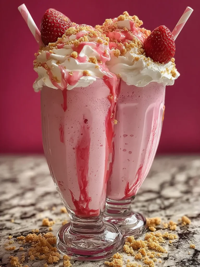 Strawberry Cheesecake Milkshakes: Deliciously Indulgent Bliss
