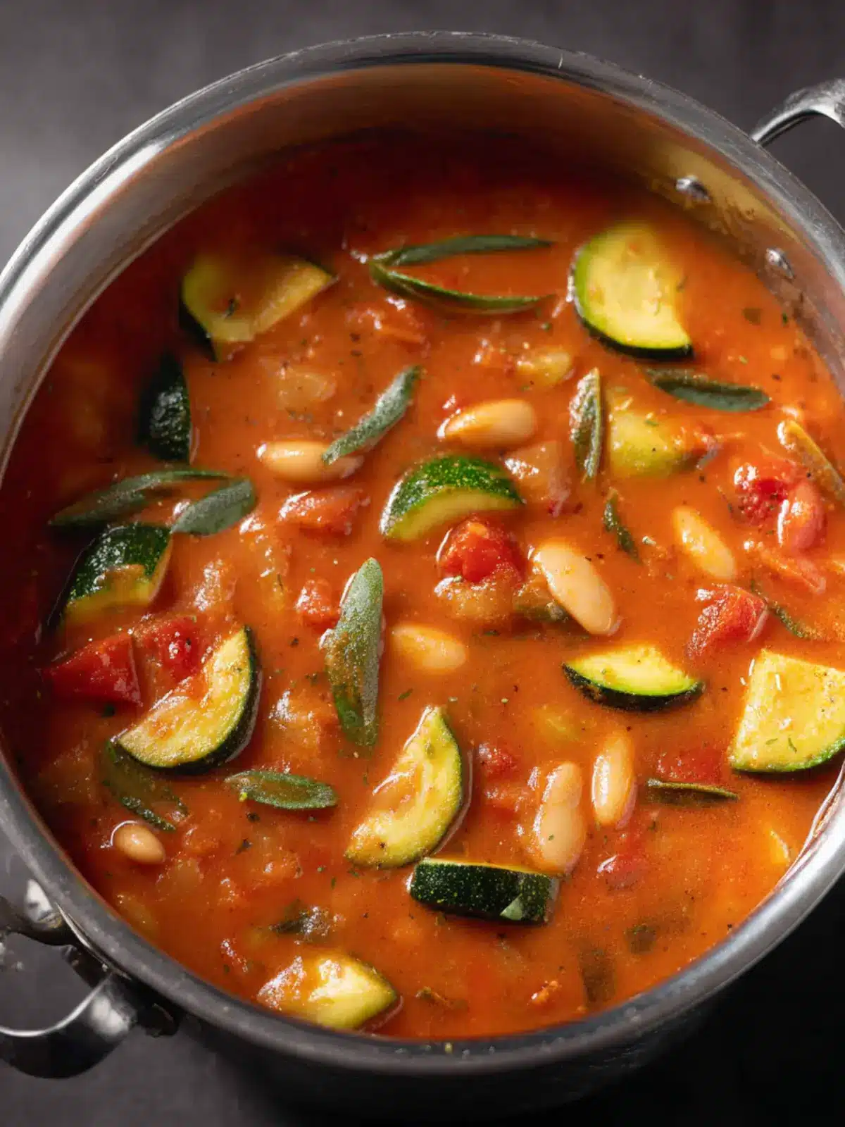 zucchini stew white beans First Image